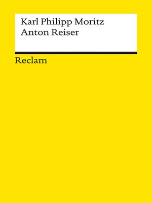 cover image of Anton Reiser. Ein psychologischer Roman